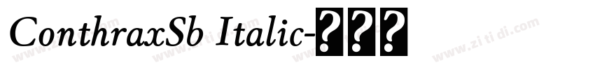 ConthraxSb Italic字体转换